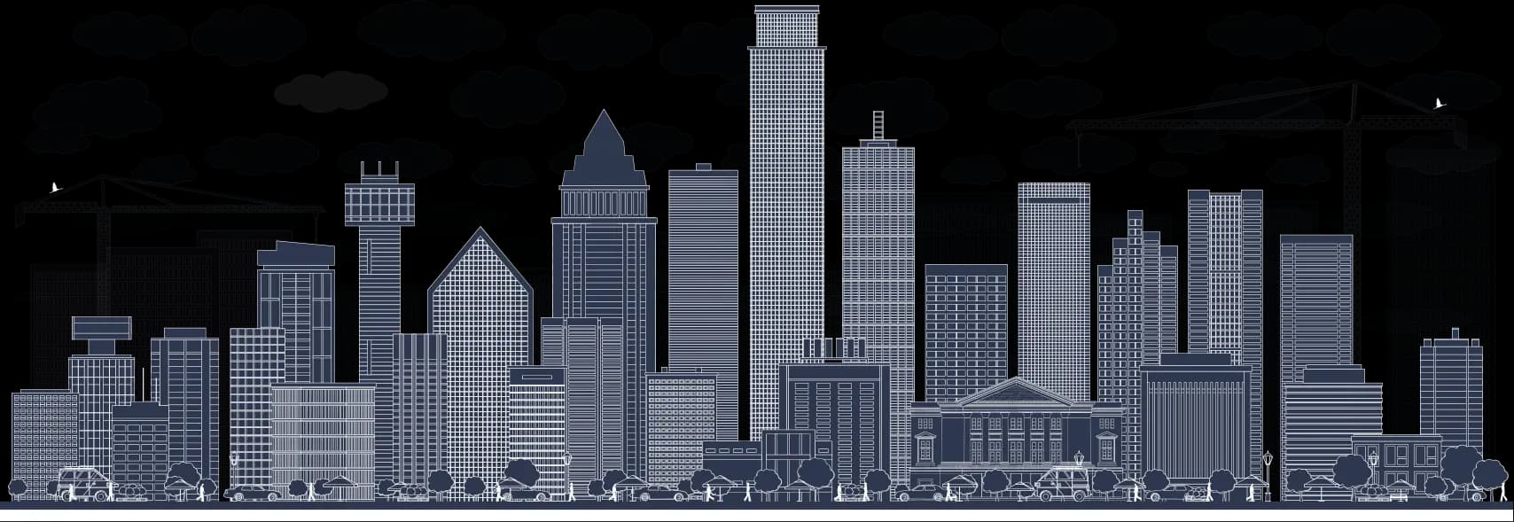 Dallas skyline illustration